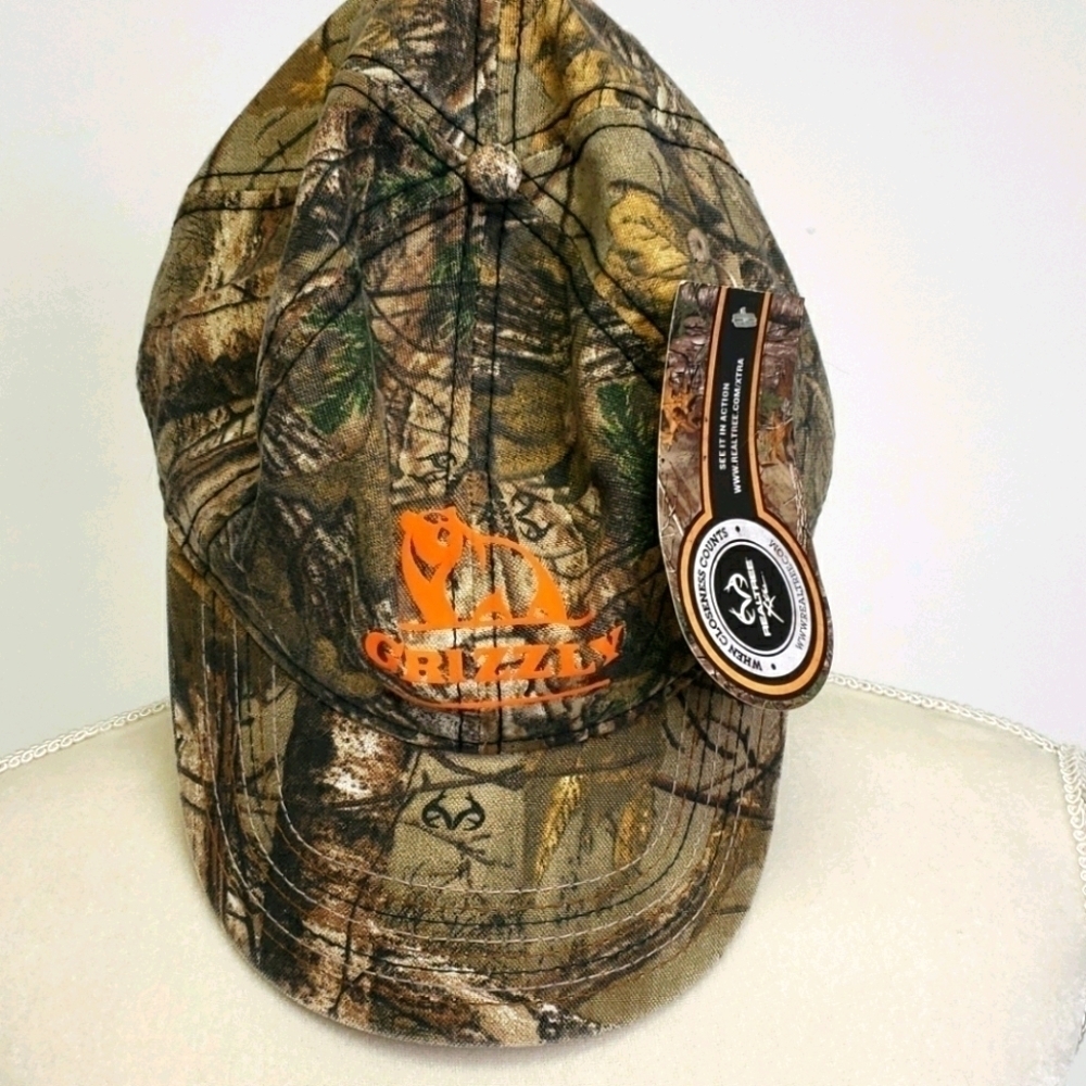 REALTREE Grizzley Snapback Vitronic 8314 Hat Camo/Flag NWT